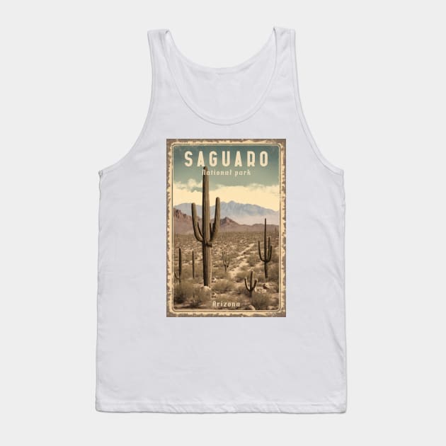 Saguaro vintage national park Tank Top by GalaxyArt